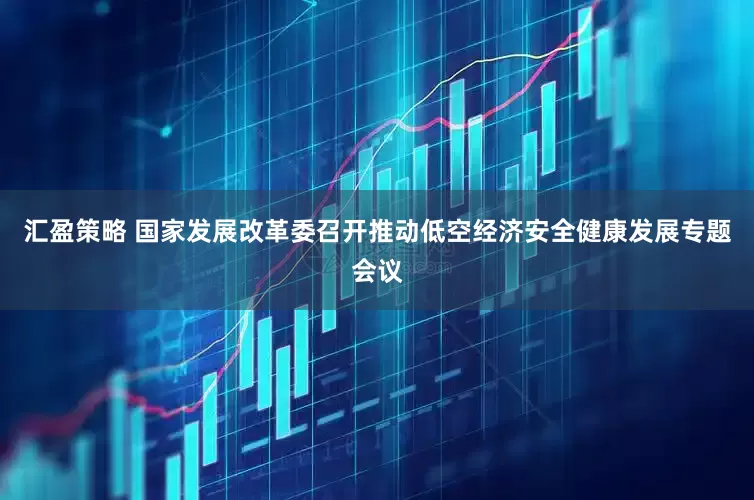 汇盈策略 国家发展改革委召开推动低空经济安全健康发展专题会议